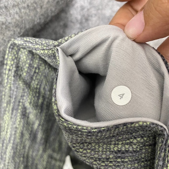 Lululemon Wunder Under Crop Leggings 4 Green Space Dye Mid Rise Knit - Picture 7 of 13